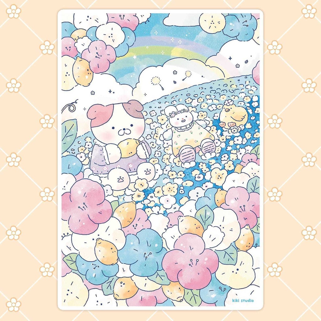 【晴れやかなレモンの森ポストカード】 韓国文具・手帳デコ