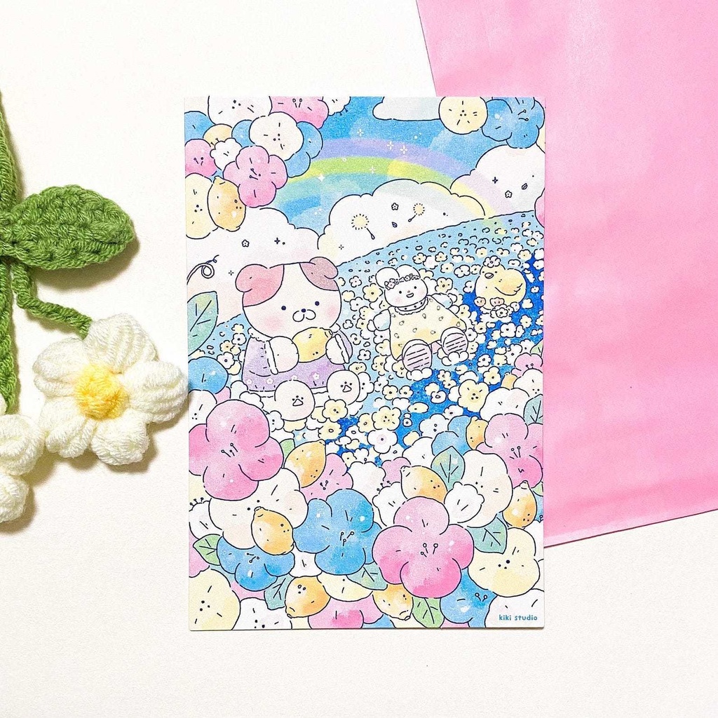 【晴れやかなレモンの森ポストカード】 韓国文具・手帳デコ