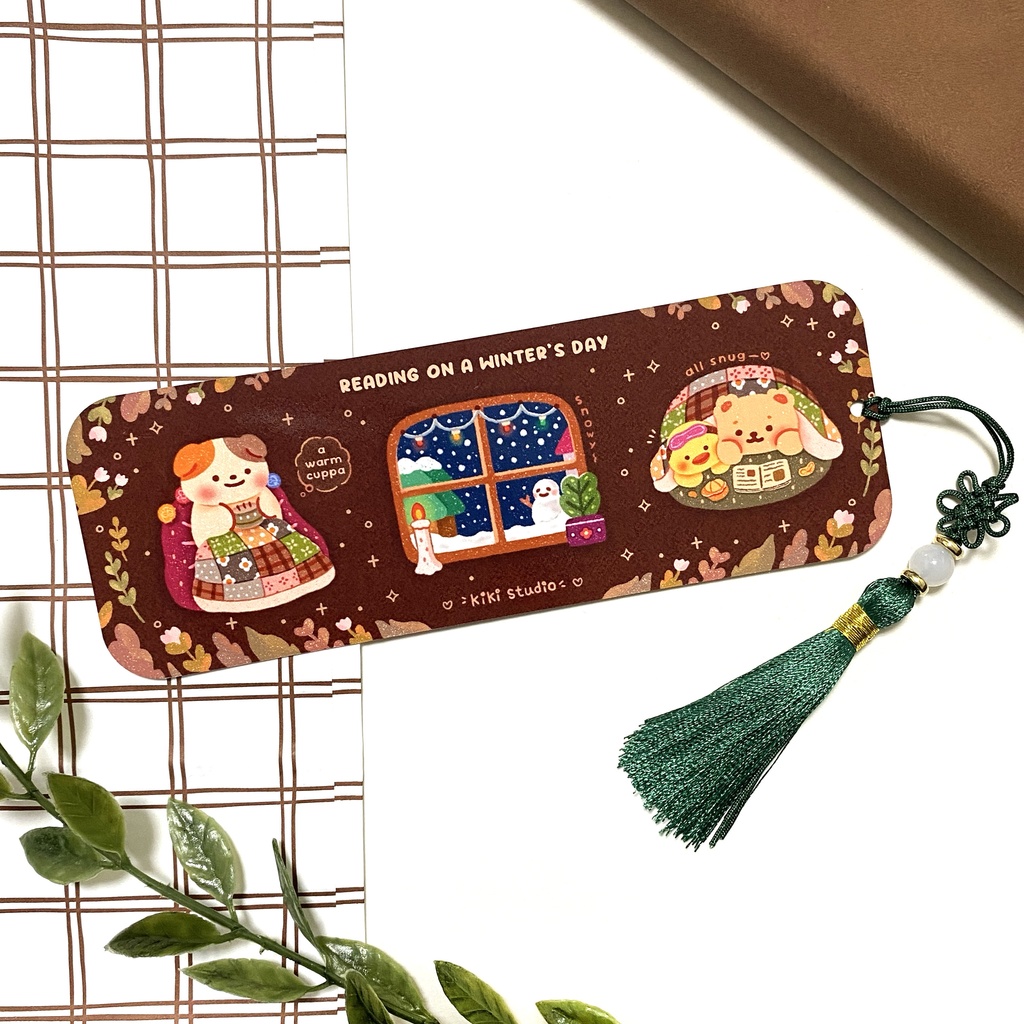 【ある冬の日ブックマーク】 両面デザイン, 韓国雑貨、韓国文具