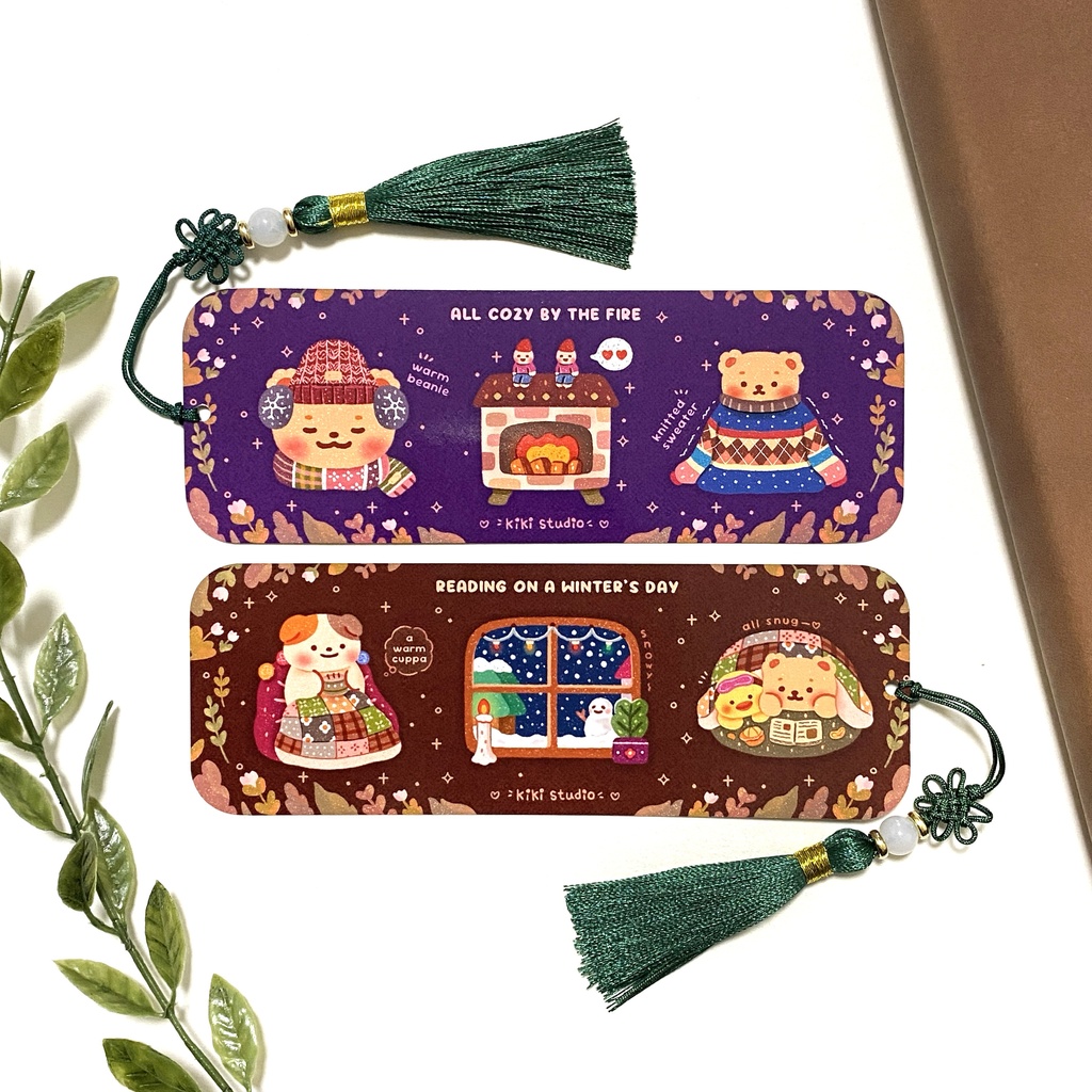 【ある冬の日ブックマーク】 両面デザイン, 韓国雑貨、韓国文具