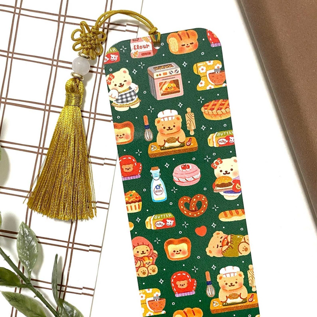 【コジーベーカリーブックマーク】 両面デザイン, 韓国雑貨、韓国文具