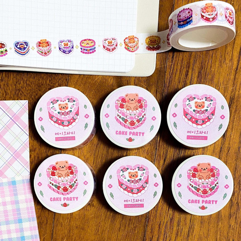 【ケーキパーティー シールマステ】韓国文具・手帳デコ