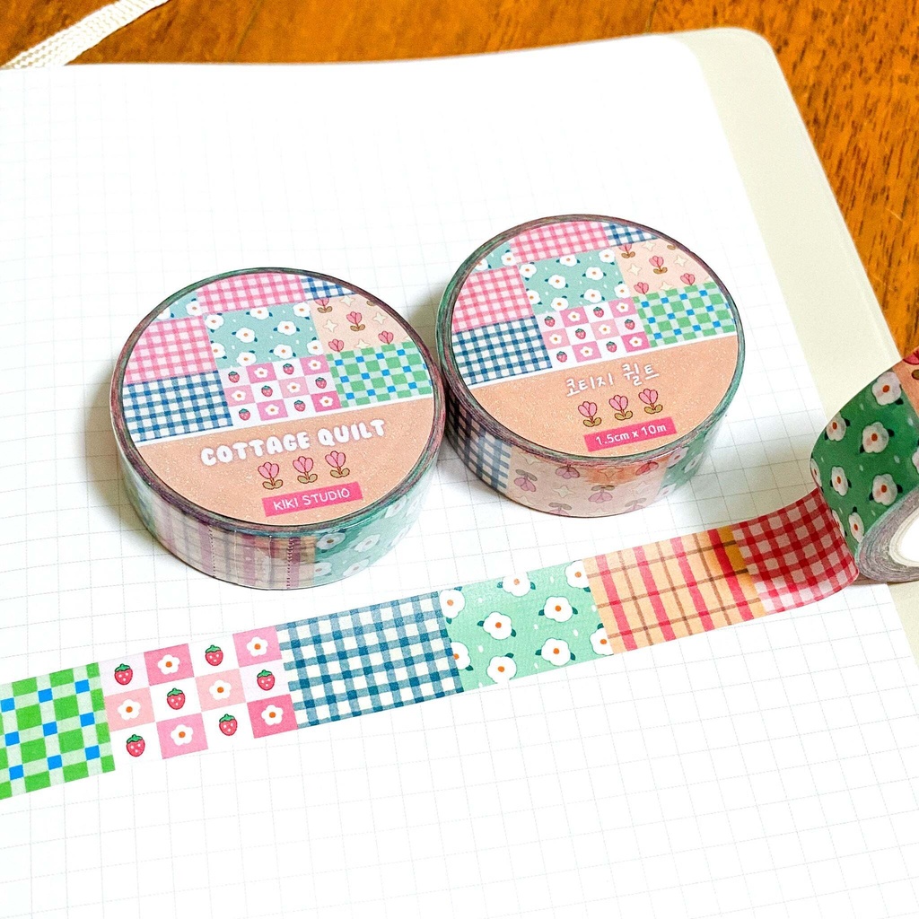 【 Cottage Quilt マステ】韓国文具・手帳デコ