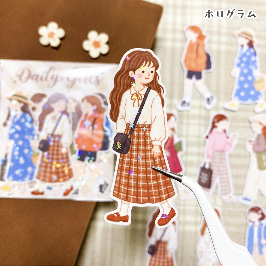 【Daily Girls フレークシール】韓国文具・手帳デコ