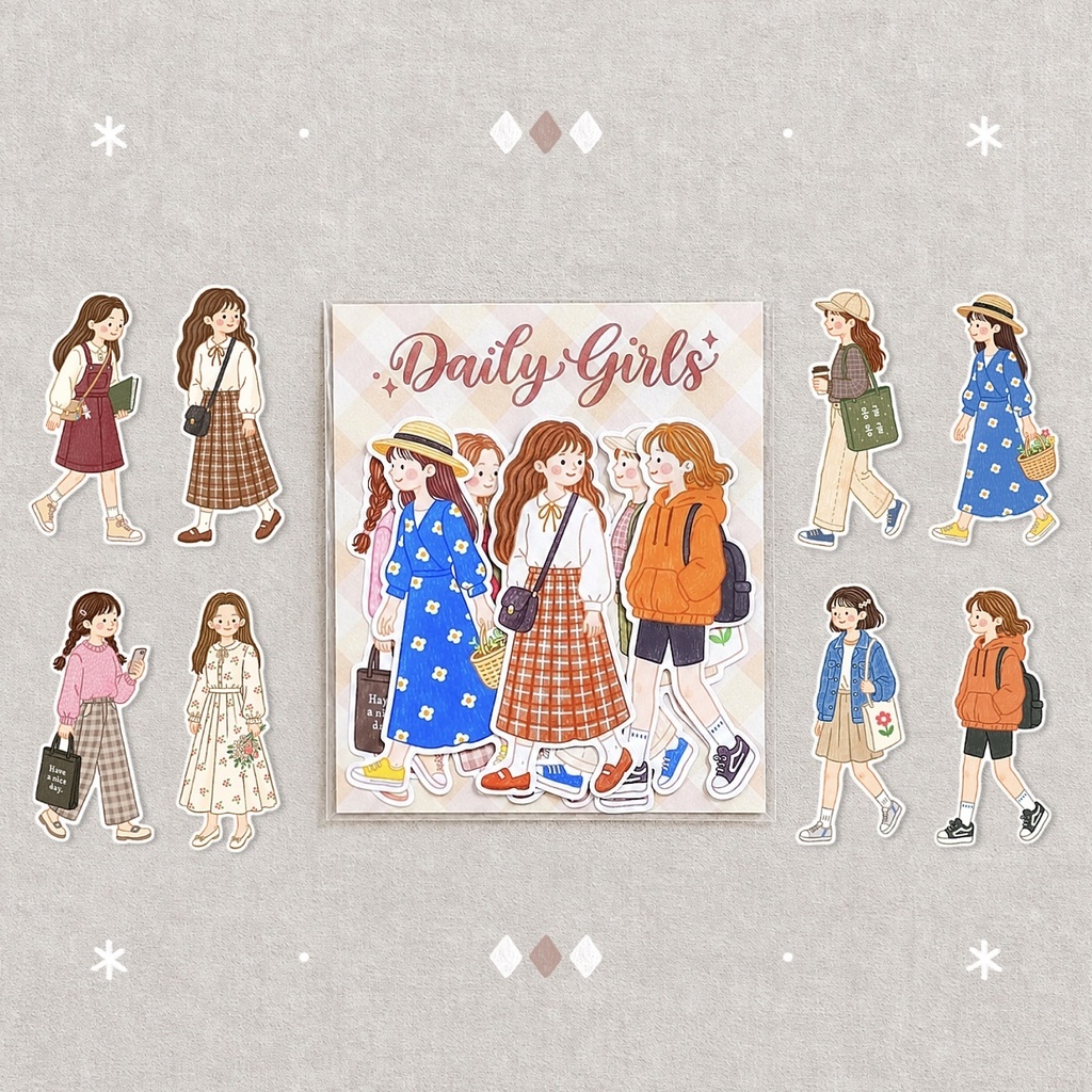 【Daily Girls フレークシール】韓国文具・手帳デコ