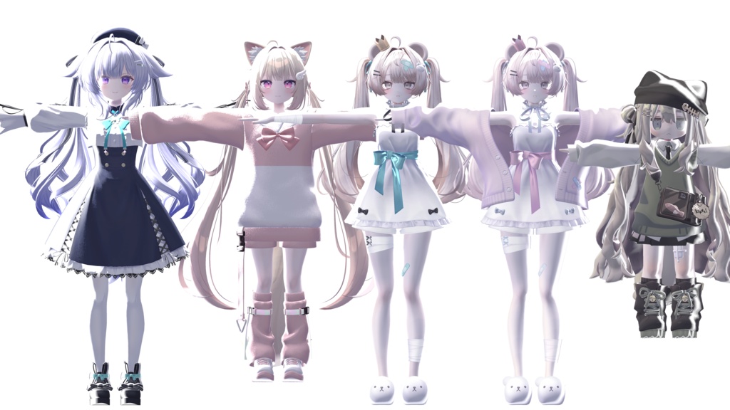 〖汎用/7アバター対応〗kirakira lilToon Materialsෆ+blend shape