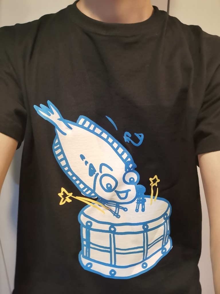 ひらめくんドラムTシャツ