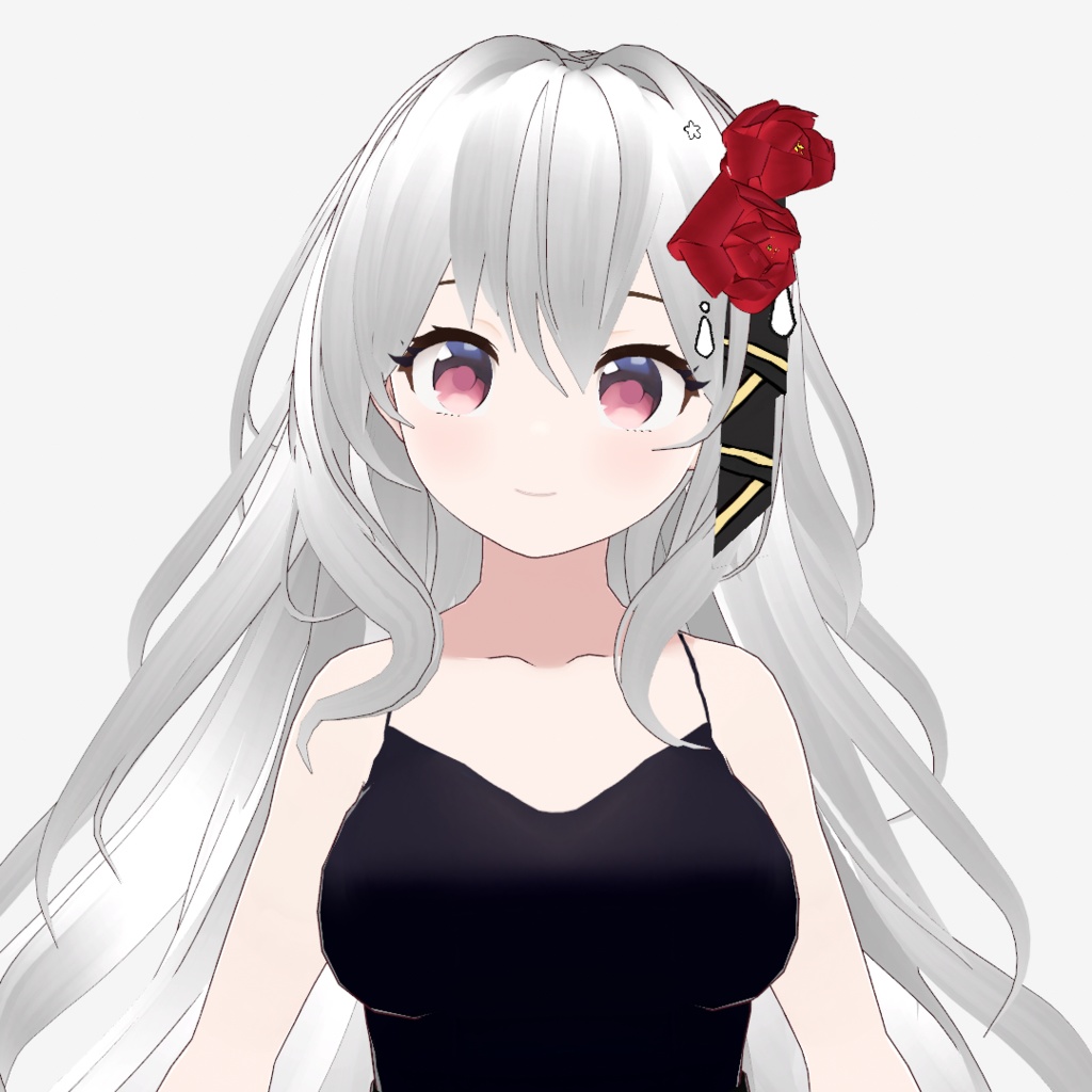 【VRoid Custom Item】髪で作られた花