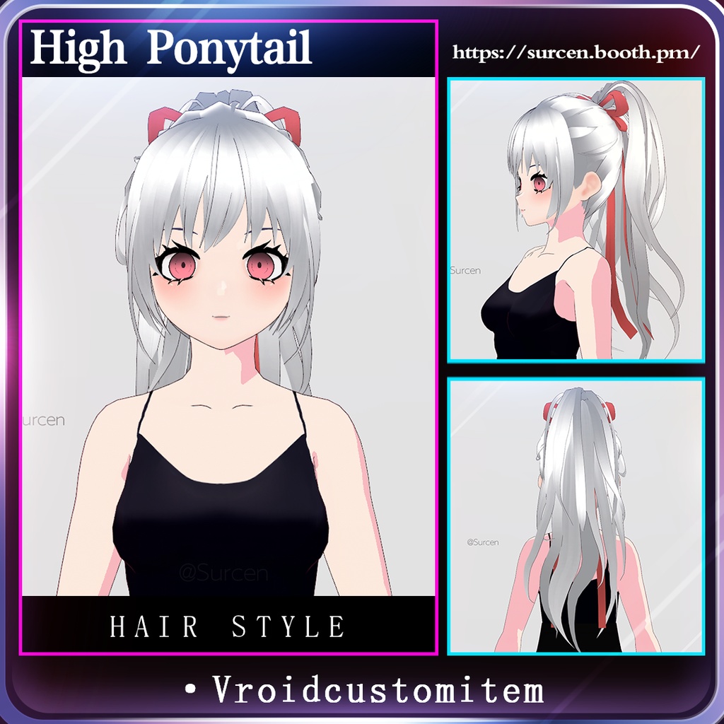 [Vroid] High Ponytail / ポニーテール / 高绑马尾