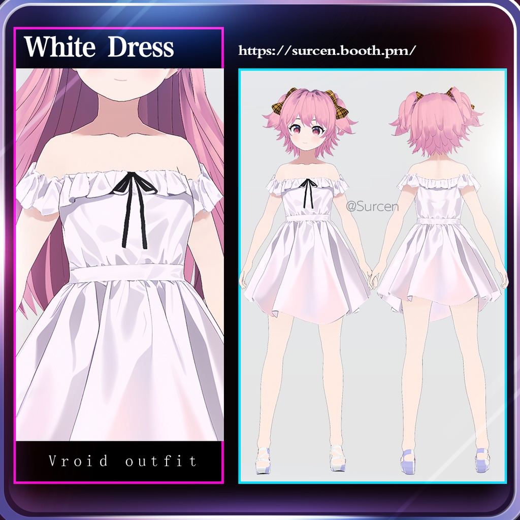 [Vroid] White Dress