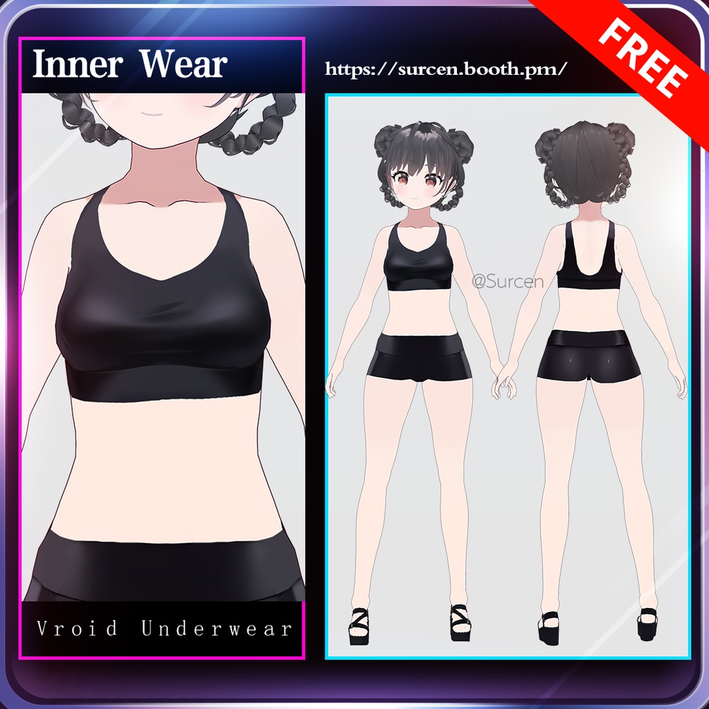 [无料][Vroid] Free Inner Wear / Underwear