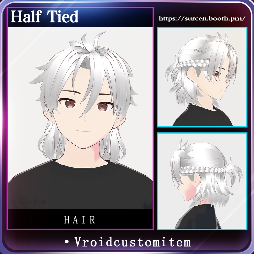 [Vroid] Half Tied Hair