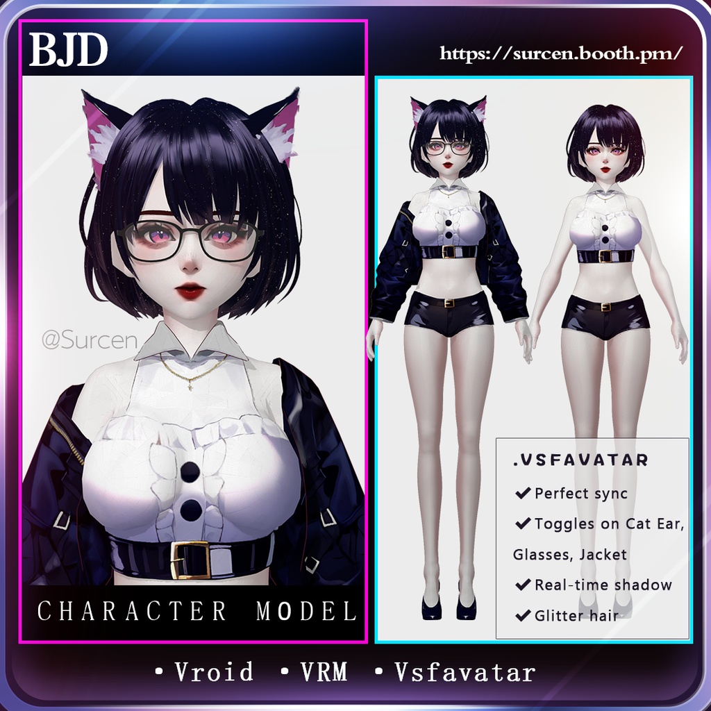 Vroid Girl Face / Full model (BJD)