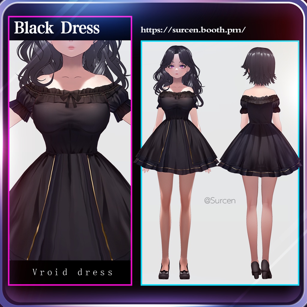 [Vroid] Black Dress