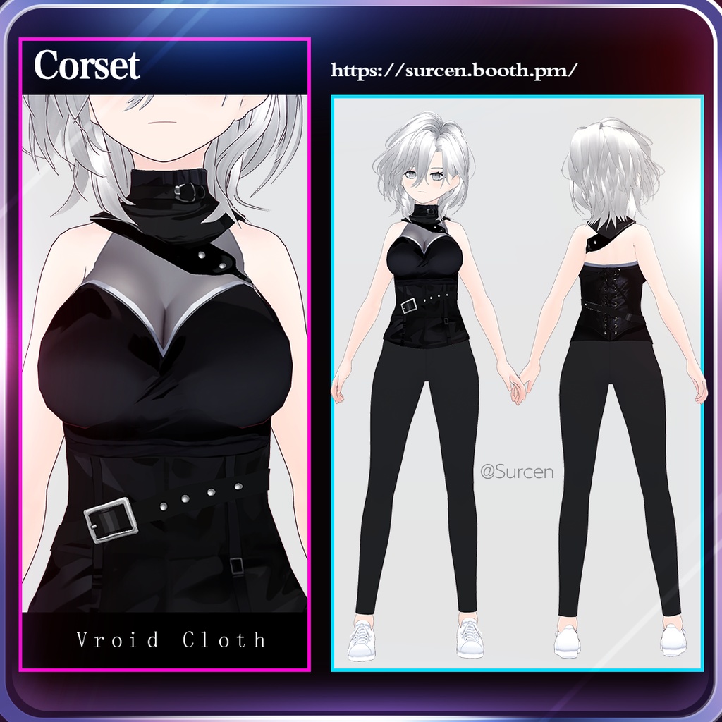 [Vroid] Corset tops コルセット/ Fight style
