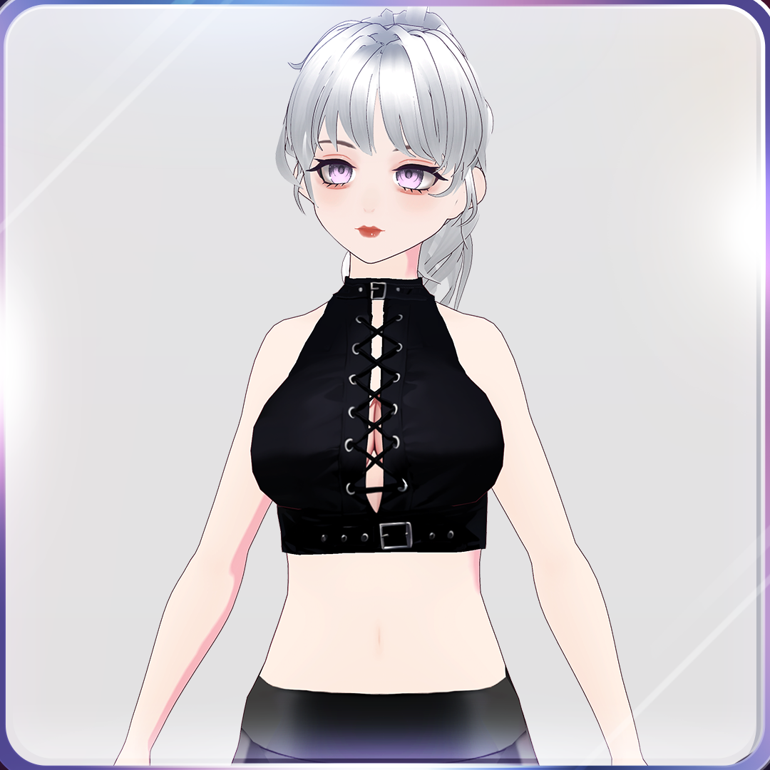 [Vroid] Lace-up halter inner tops / レースアップハルター - Surcen - BOOTH