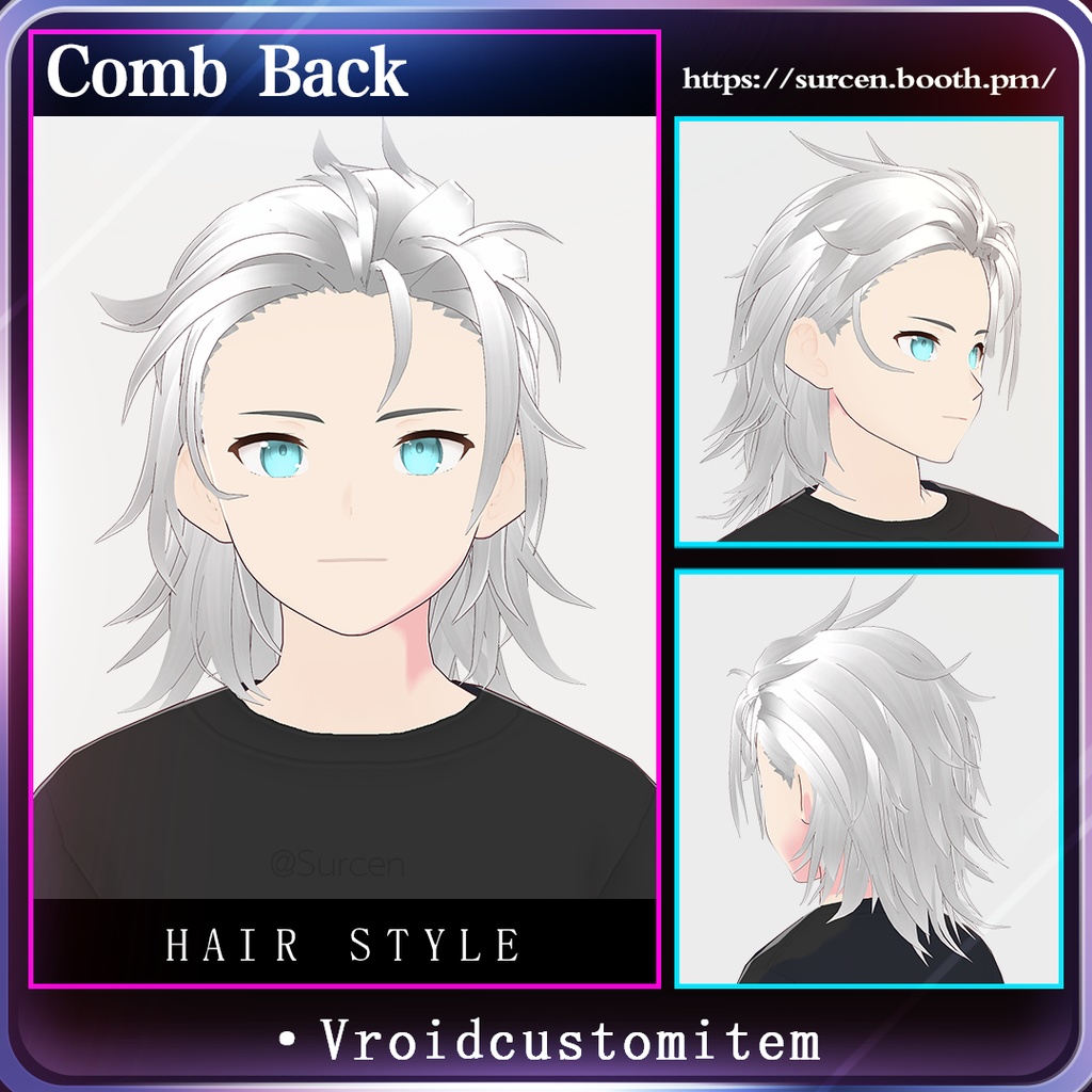 [Vroid] Comb back hair