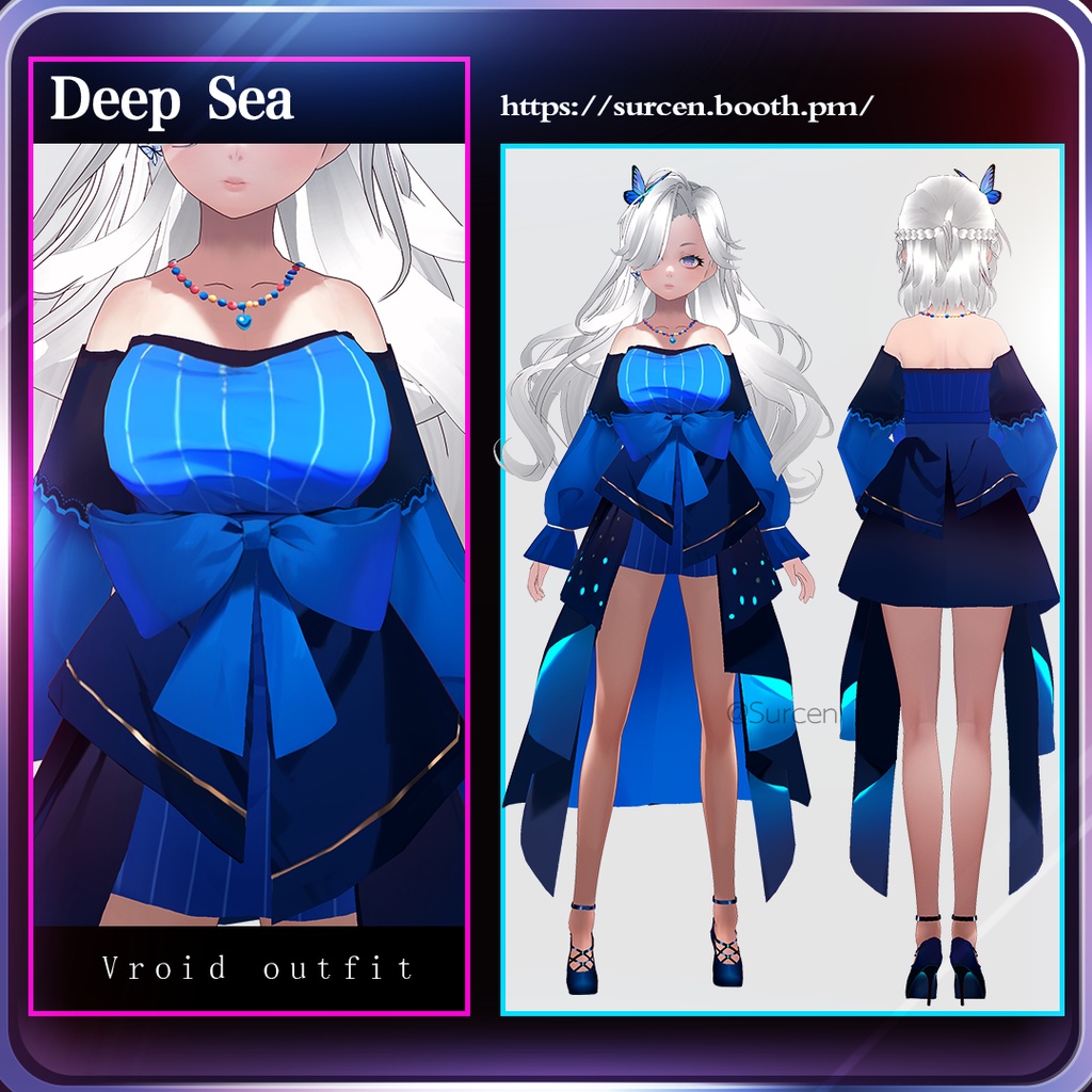 [Vroid] 舞台服 Stage Outfit / 深海 Deep Sea