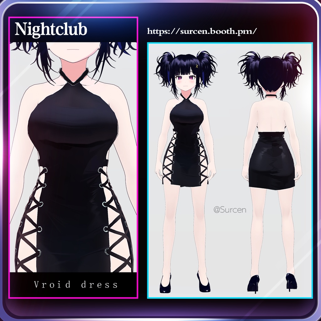 [Vroid] Sexy dress / Nightclub