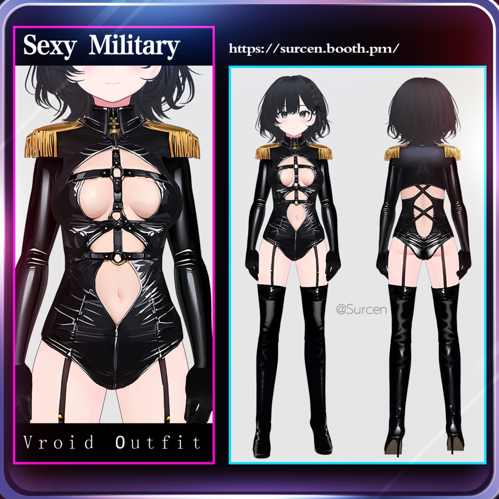[Vroid] Sexy Military / Breast layer include
