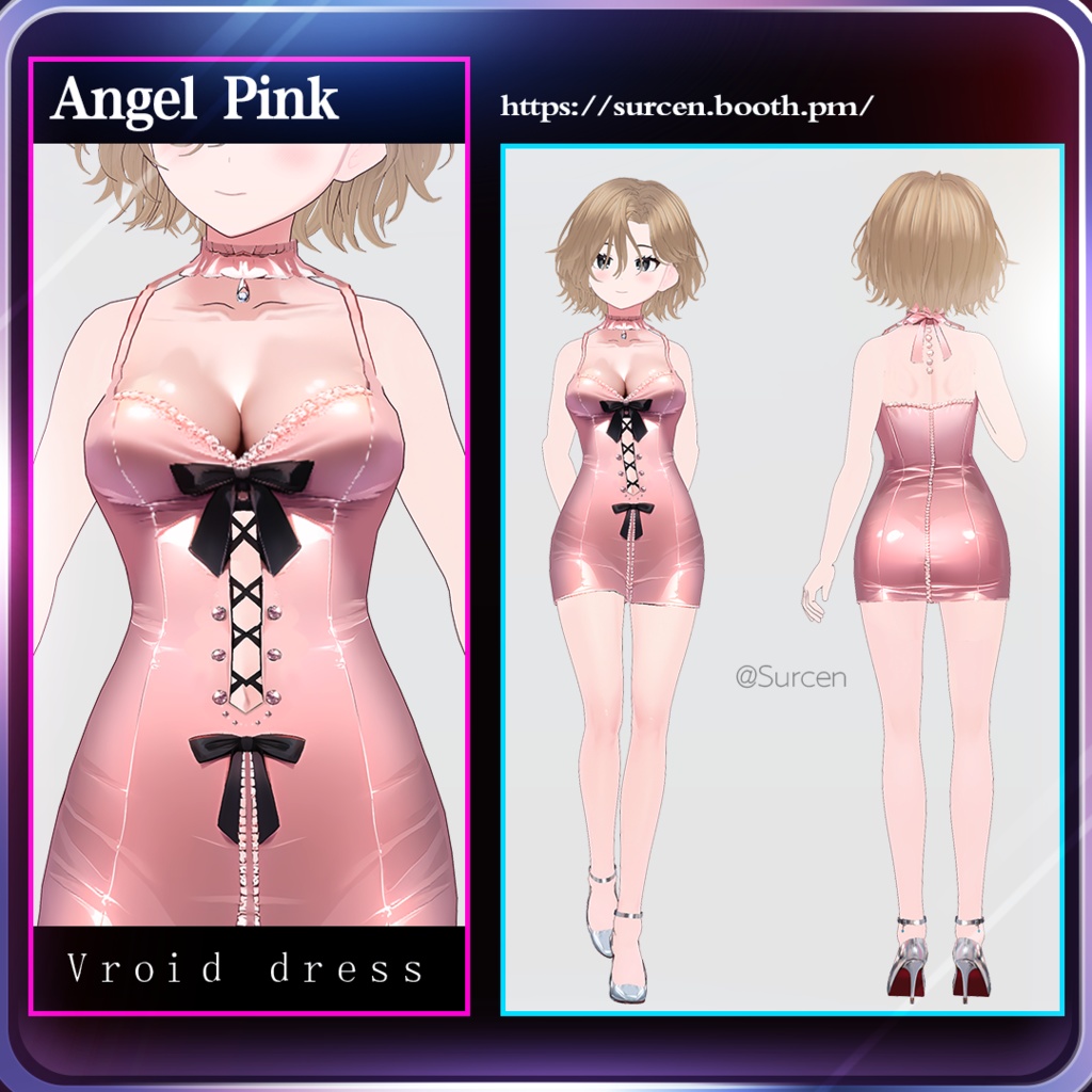 [Vroid] Sexy Angel Pink / 6 Color / Breast layer include