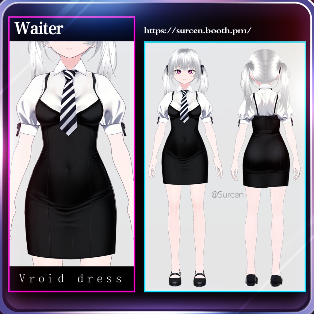 [Vroid] Waiter / Uniform / Girl Outfit