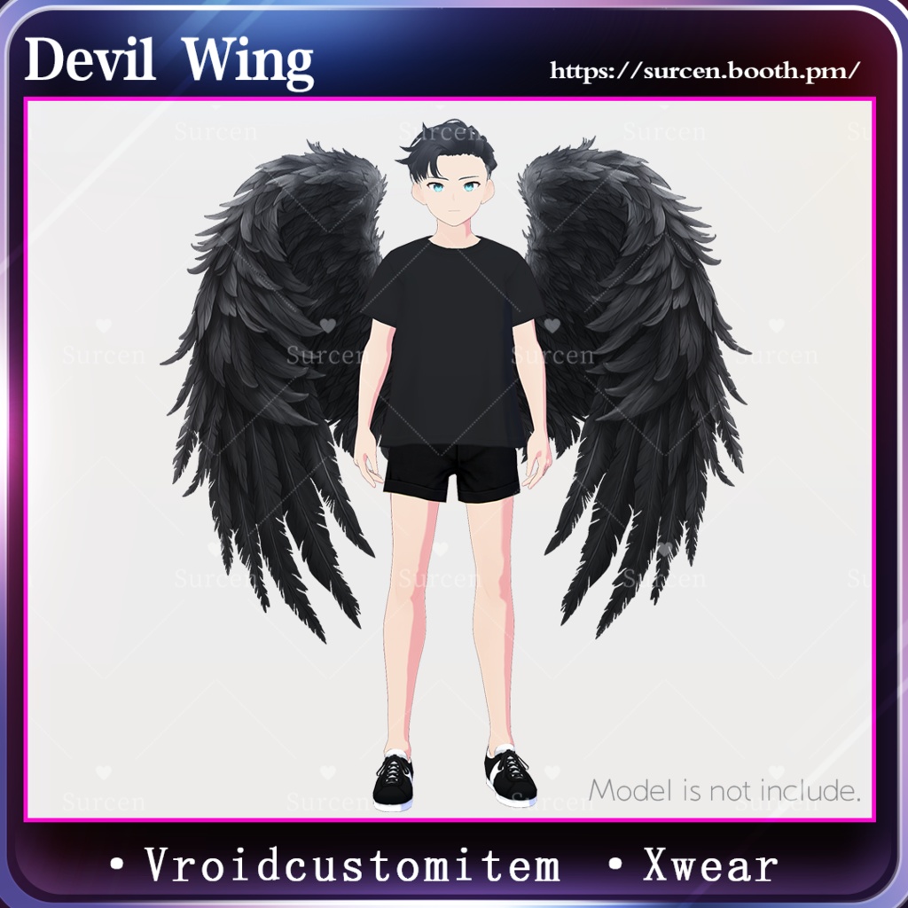 [Vroid][XWear] Devil Wing / 2 Style