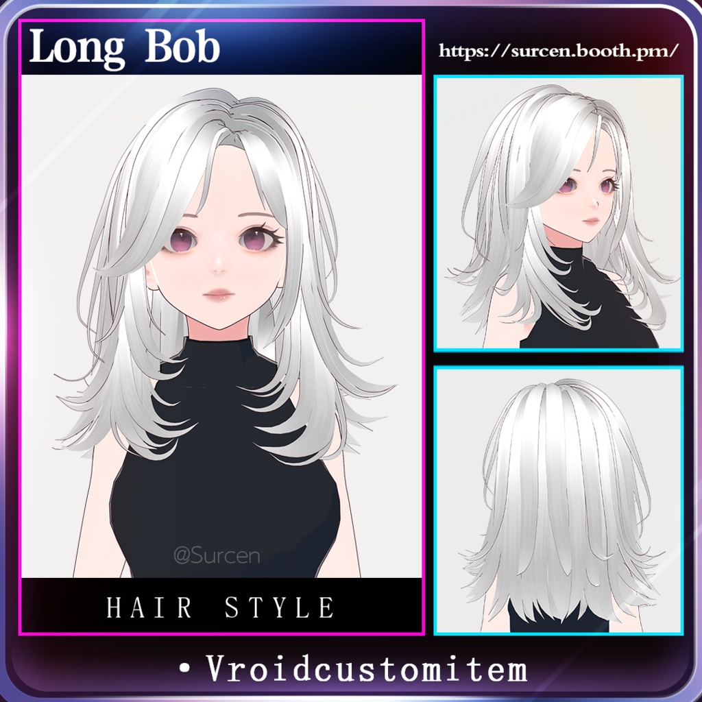 [Vroid] Long Bob / Girl Hairstyle