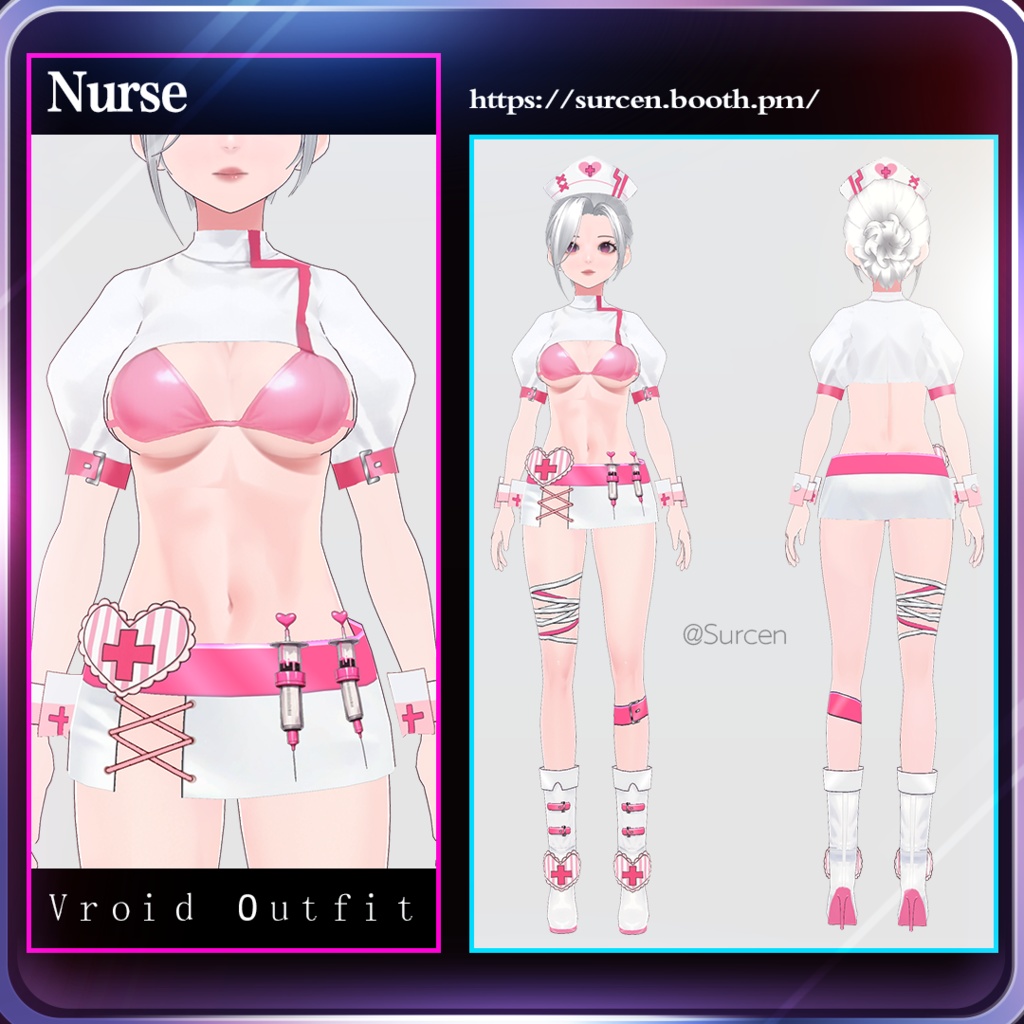 [Vroid] Sexy Nurse Outfit