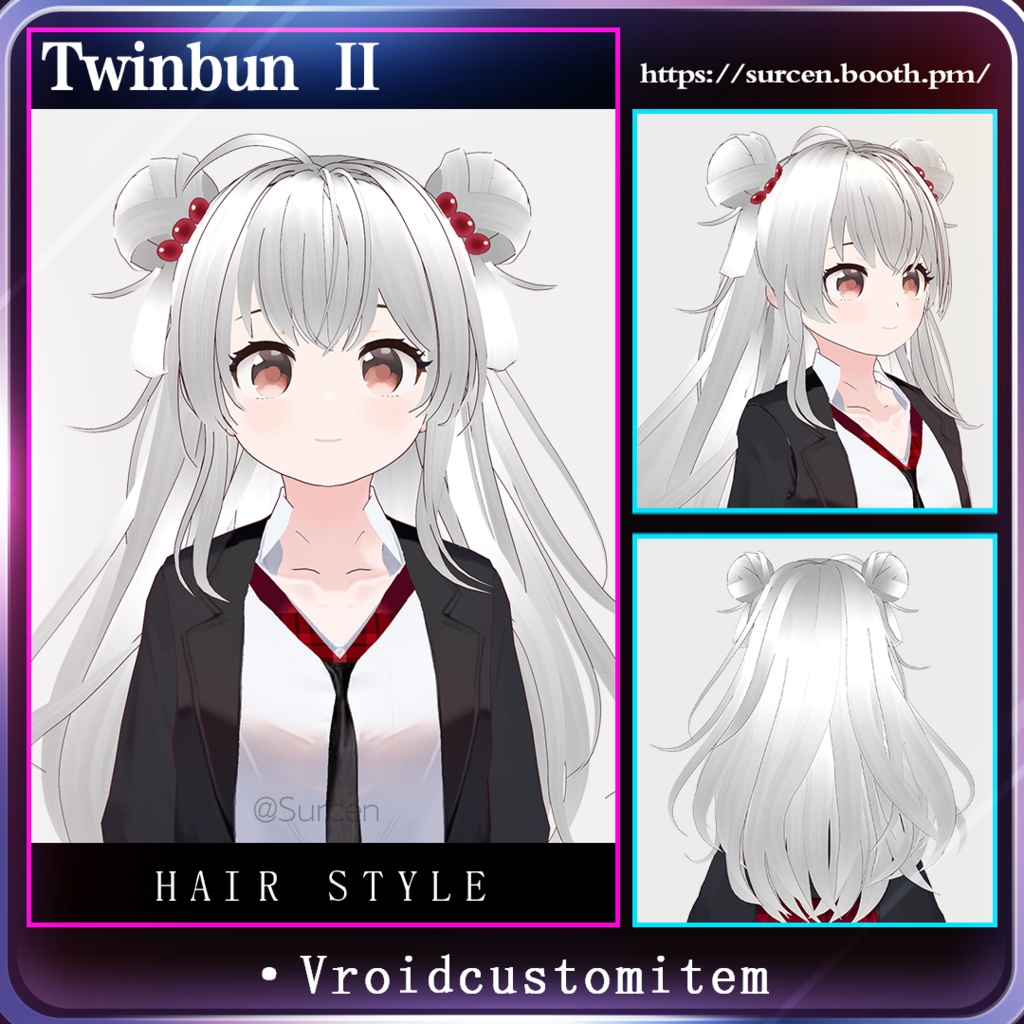 [Vroid] Twinbun / Girl Hairstyle