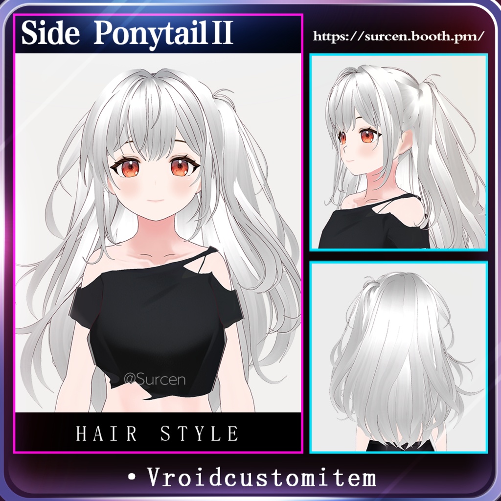 [Vroid] Side PonytailⅡ / Girl Hairstyle