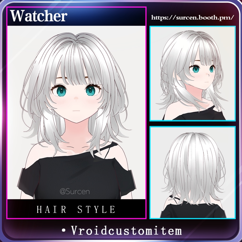 [Vroid] Layered bob / Girl Hairstyle / Watcher