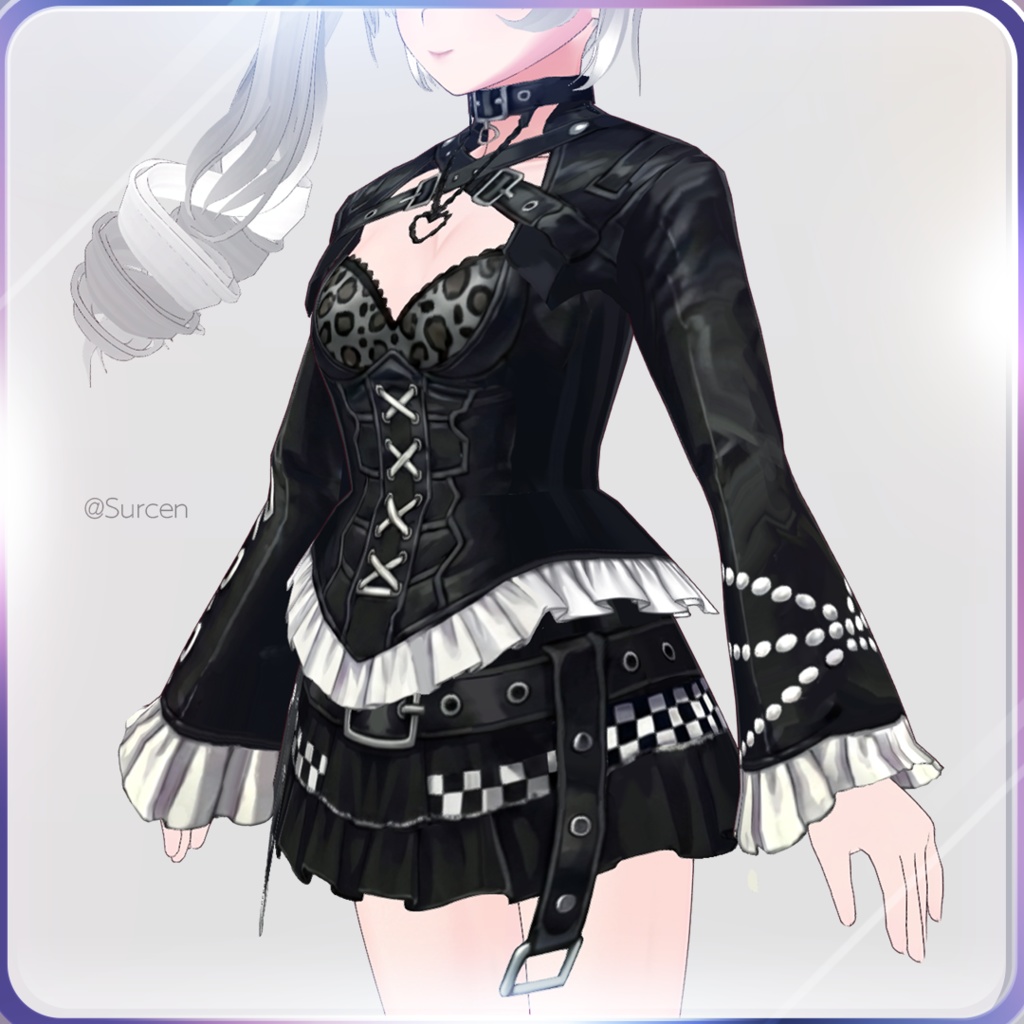 [Vroid] Gothic Punk Jirai-kei / Tops & Bottoms - Surcen - BOOTH