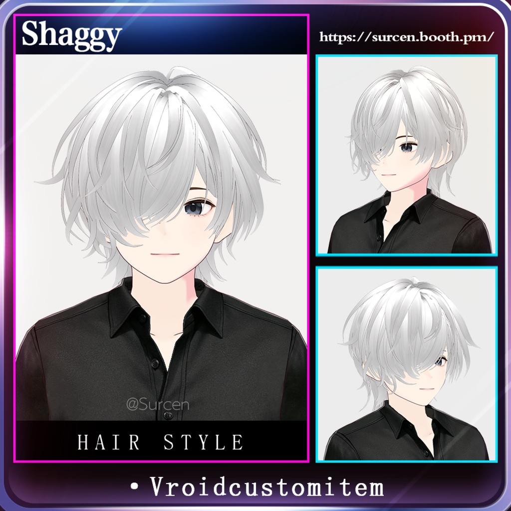 [Vroid] One-Eye Covering Bangs / Messy / Shaggy