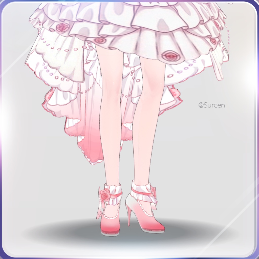 [Vroid] Pink Dress / Valentine - Surcen - BOOTH