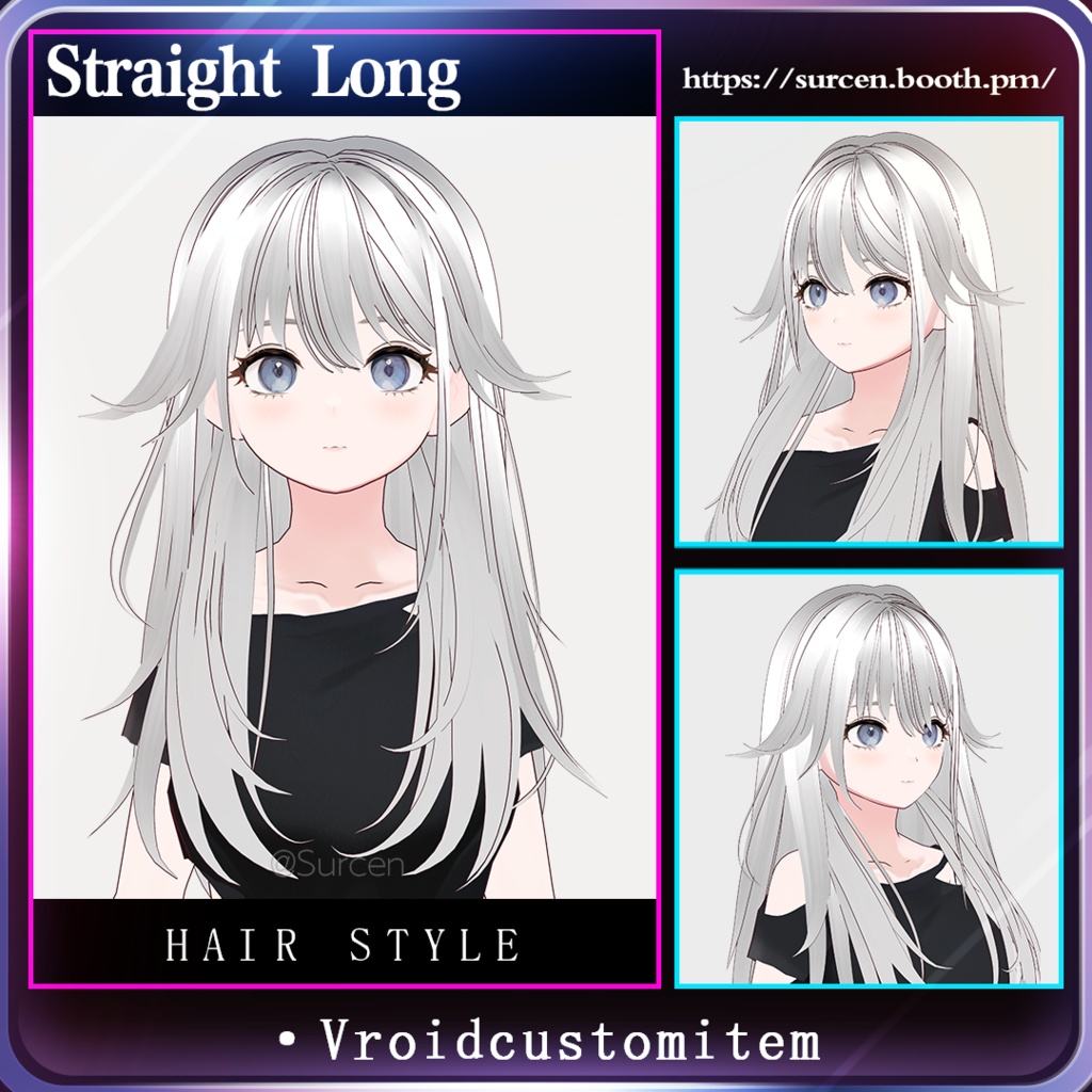 [Vroid] Straight Long / Girl Hairstyle