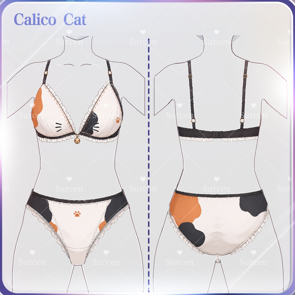 [Vroid] Lingerie - Calico Cat