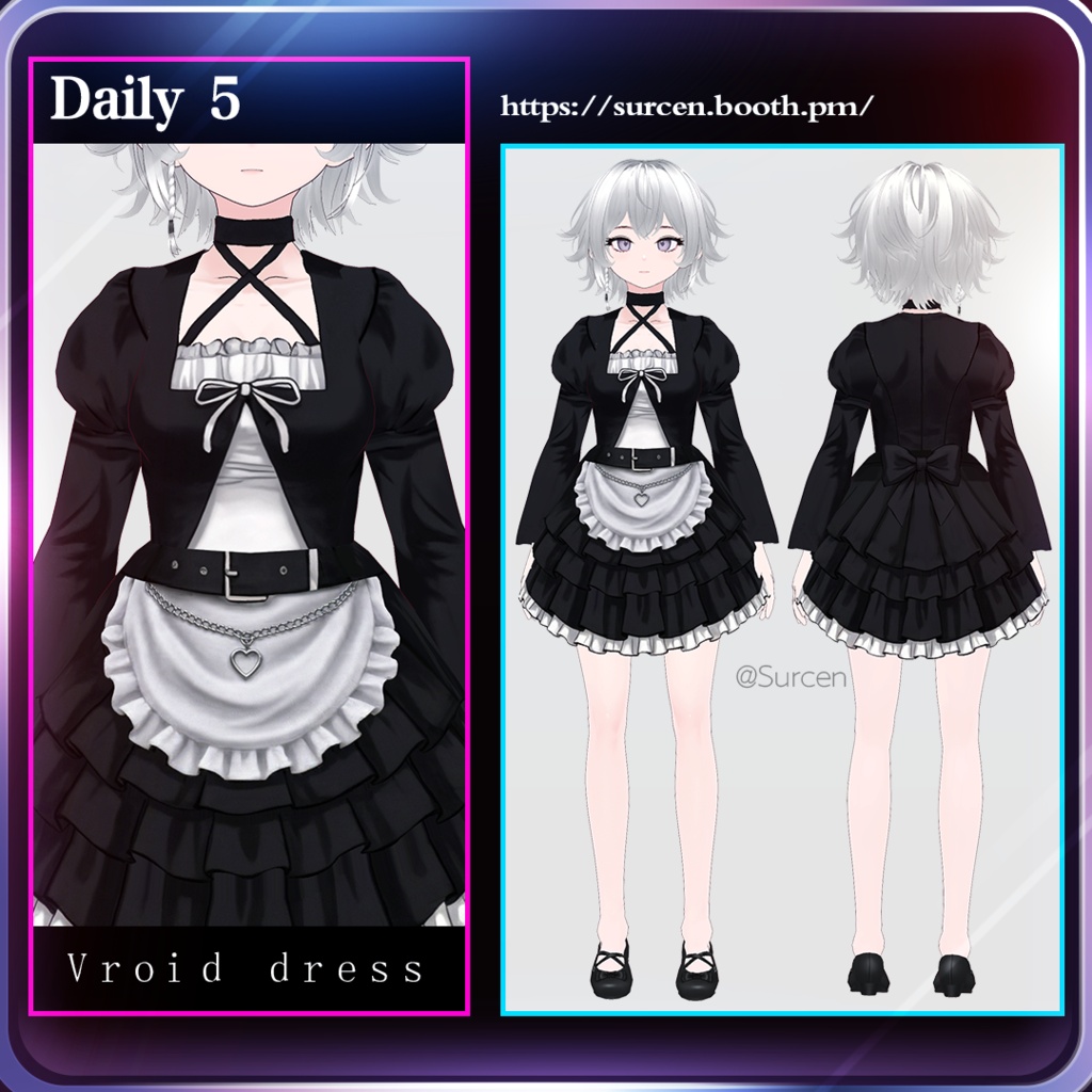 [Vroid] Maid outfit / Daily wear 5