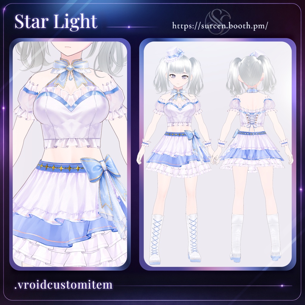 [Vroid] Star Light / Idol Outfit (4 Color)