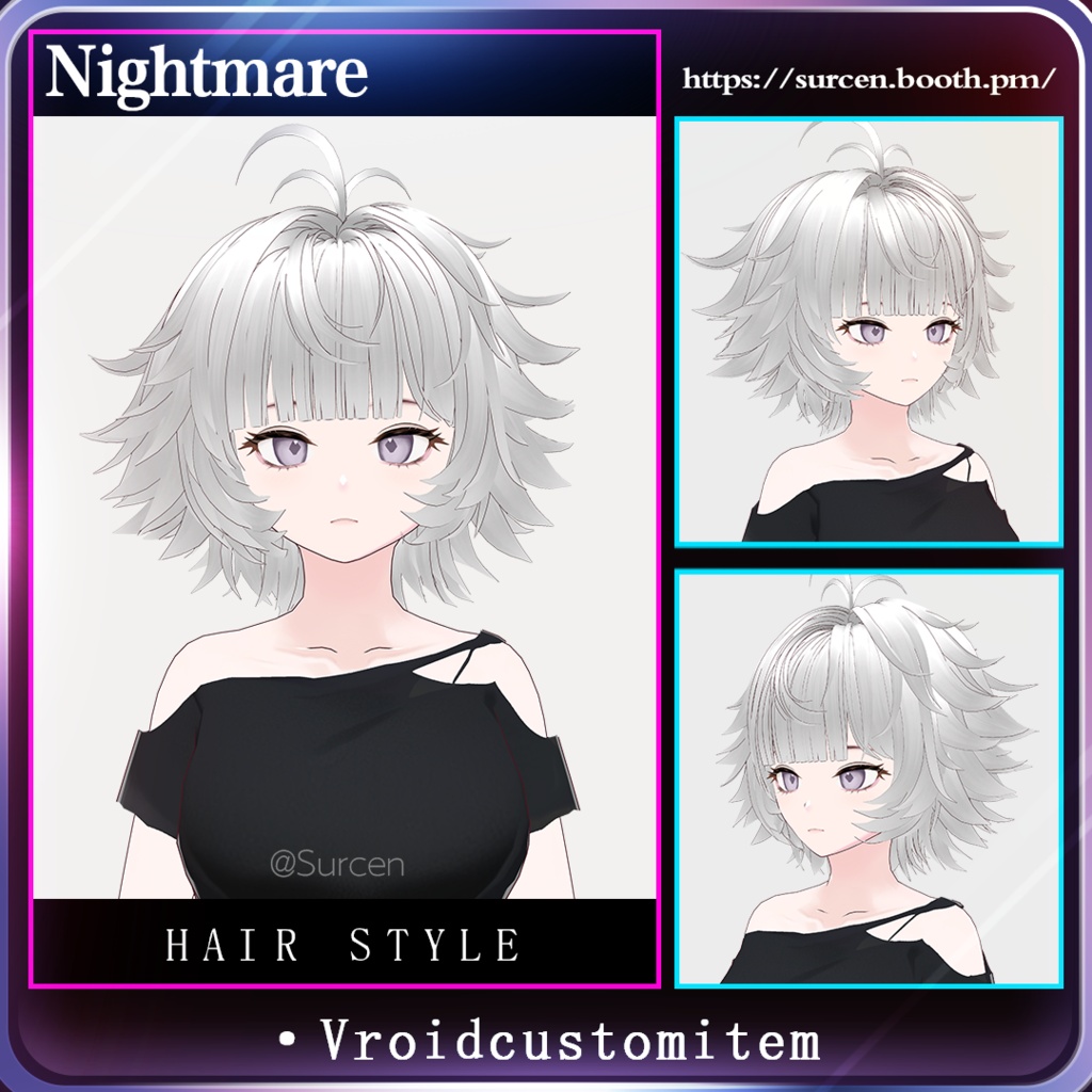 [Vroid] Spike hair / Nightmare