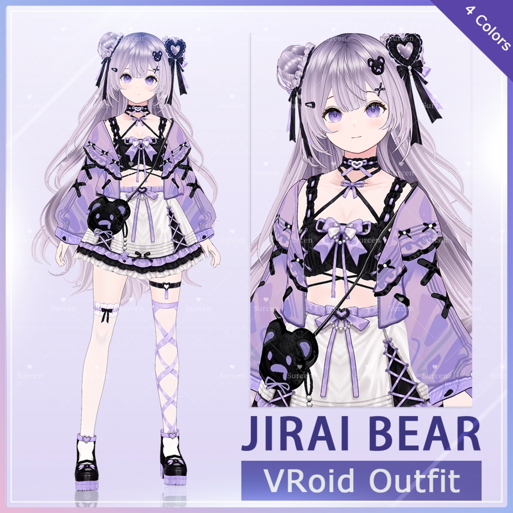 [VRoid] Jirai Bear / Outfit | 4 Colors