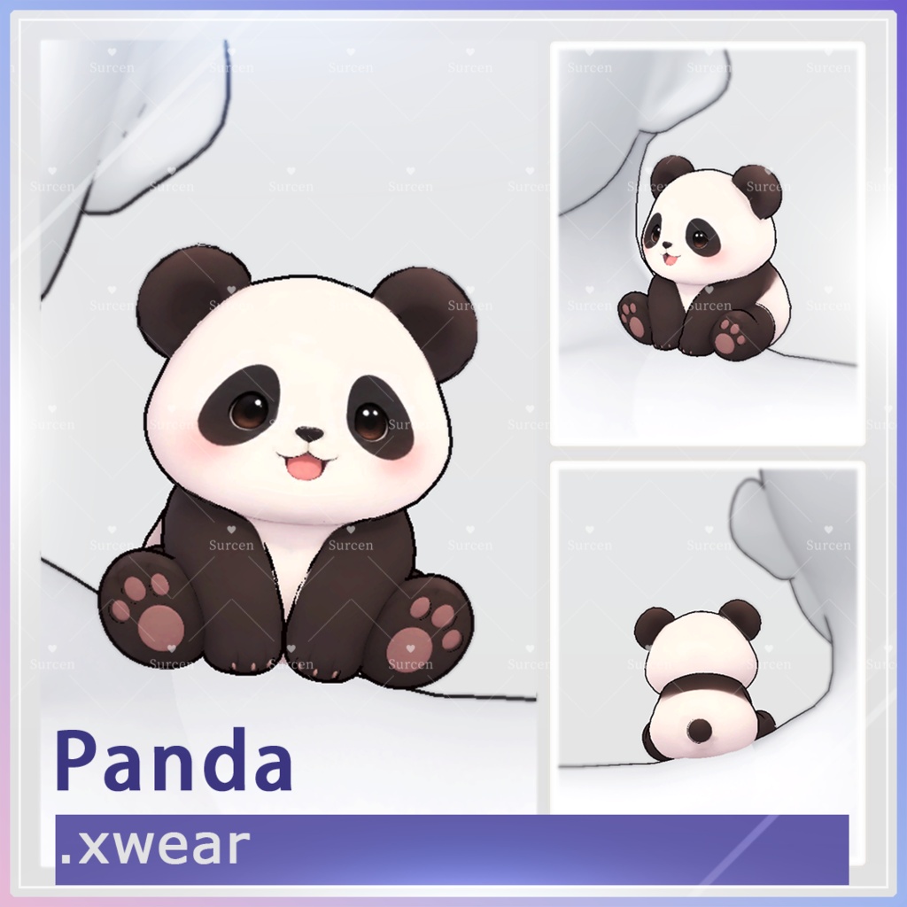 【期間限定FREE】Panda / Brown / Black / Accessory / XWear