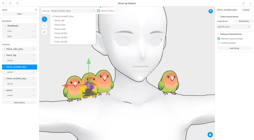 【期間限定FREE】 Lovebird / Parrot / Accessory / 4 Colors / XWear