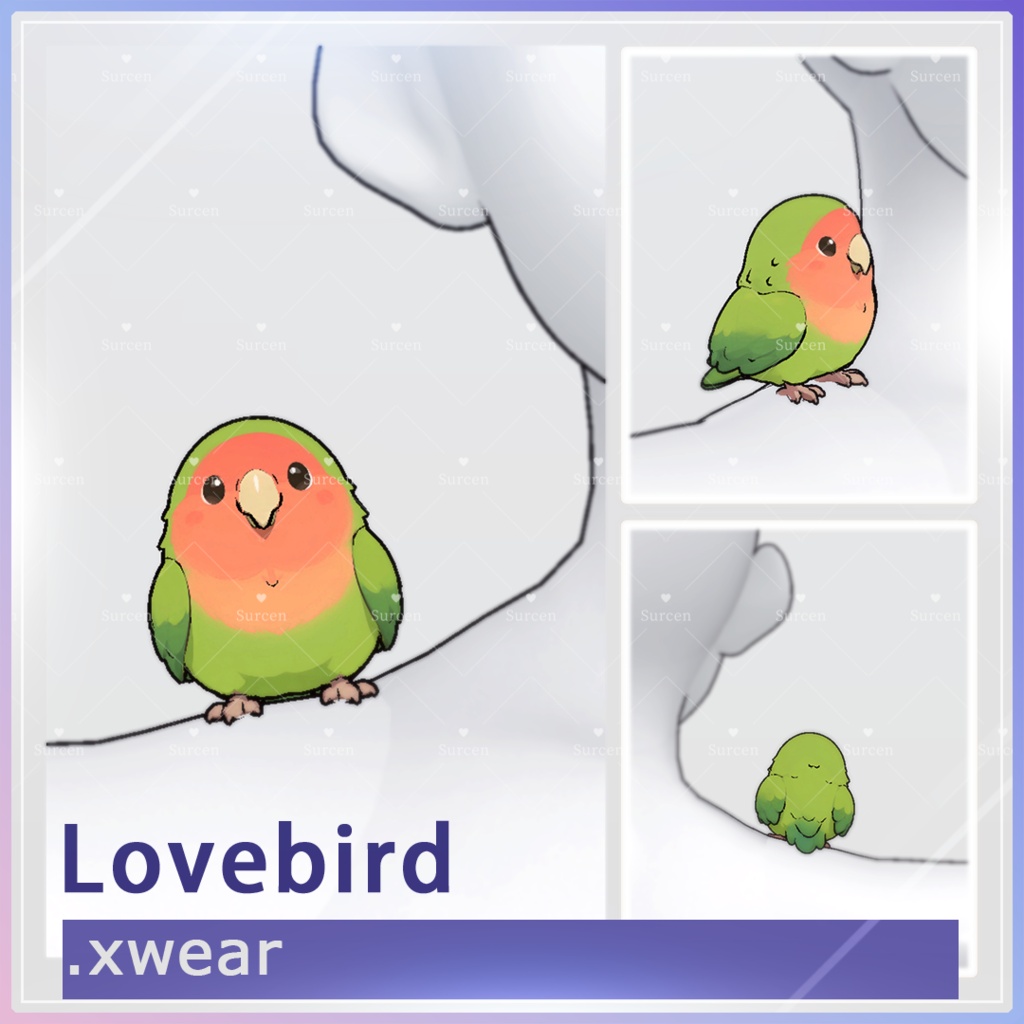 【期間限定FREE】 Lovebird / Parrot / Accessory / 4 Colors / XWear