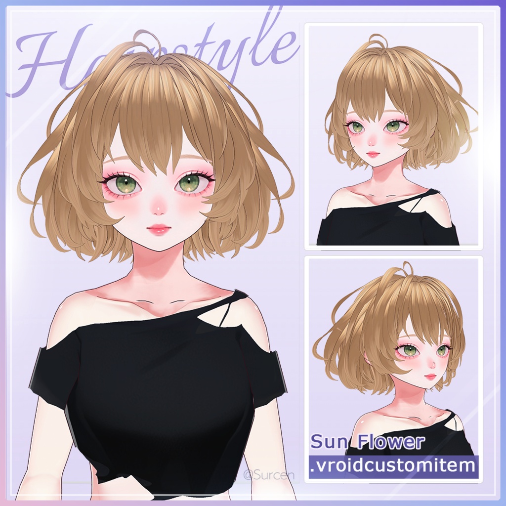 [Vroid] Bob / Hairstyle / Sun Flower