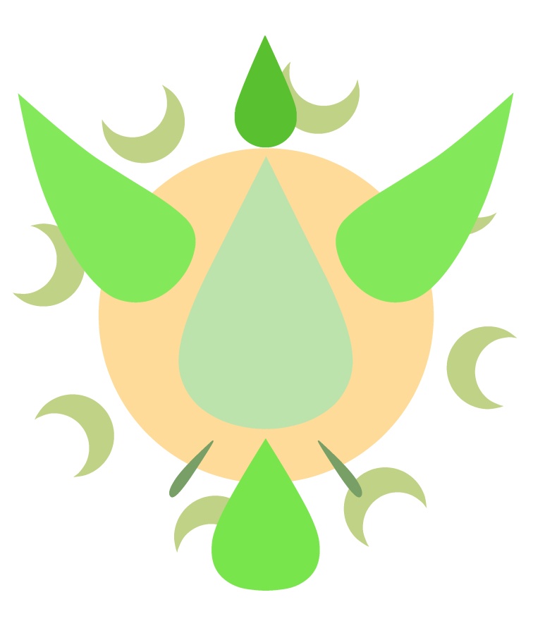 ラグランTシャツ(月と陽と鳥)