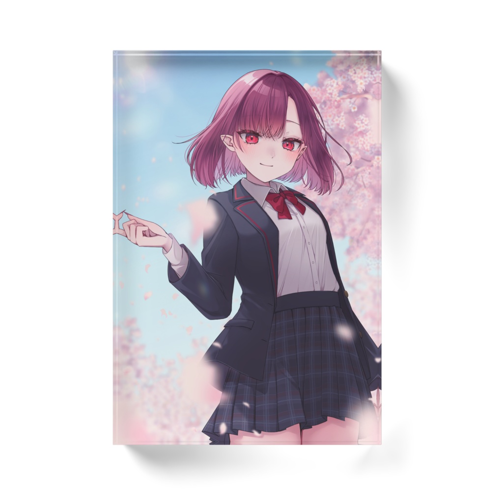2024桜満開新学期 アクリルブロック 月城クレア制服ver.