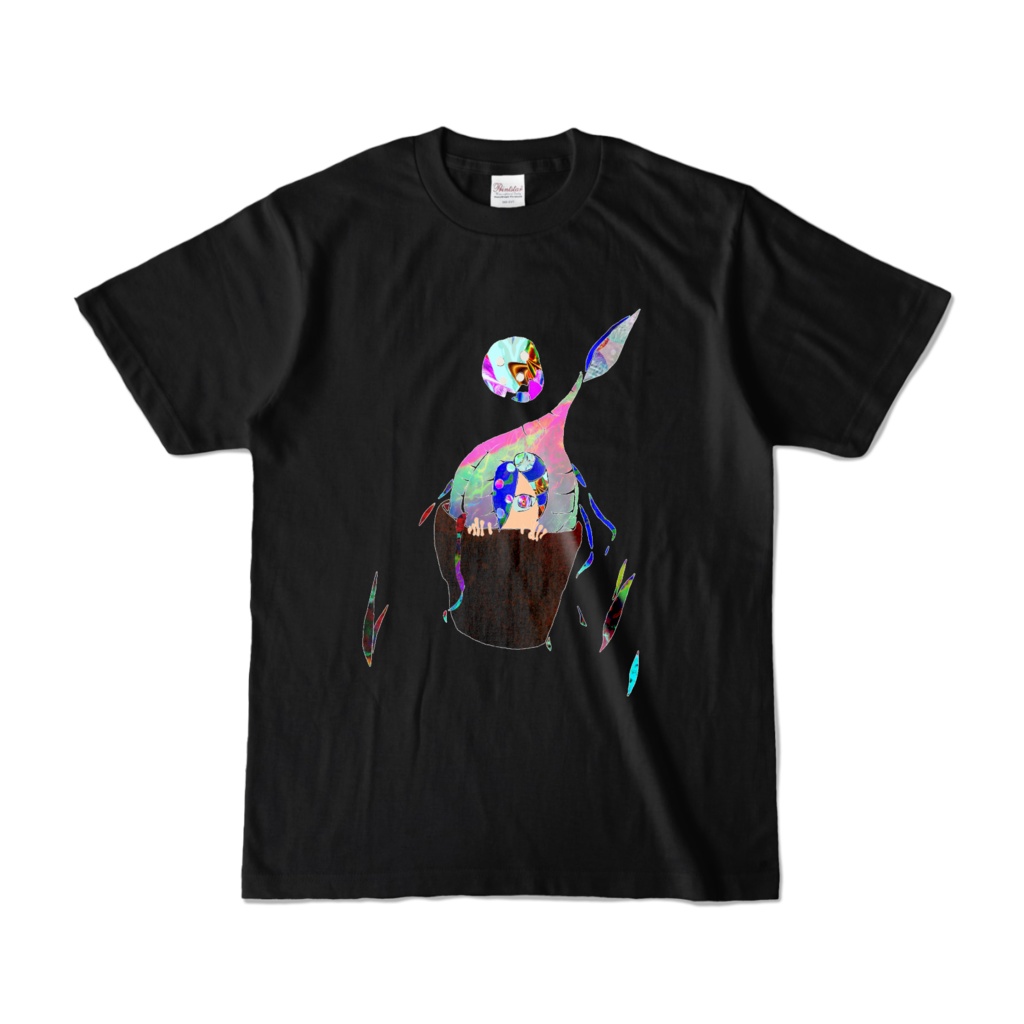 -気分の色-ガジュマルちゃんTシャツ黒