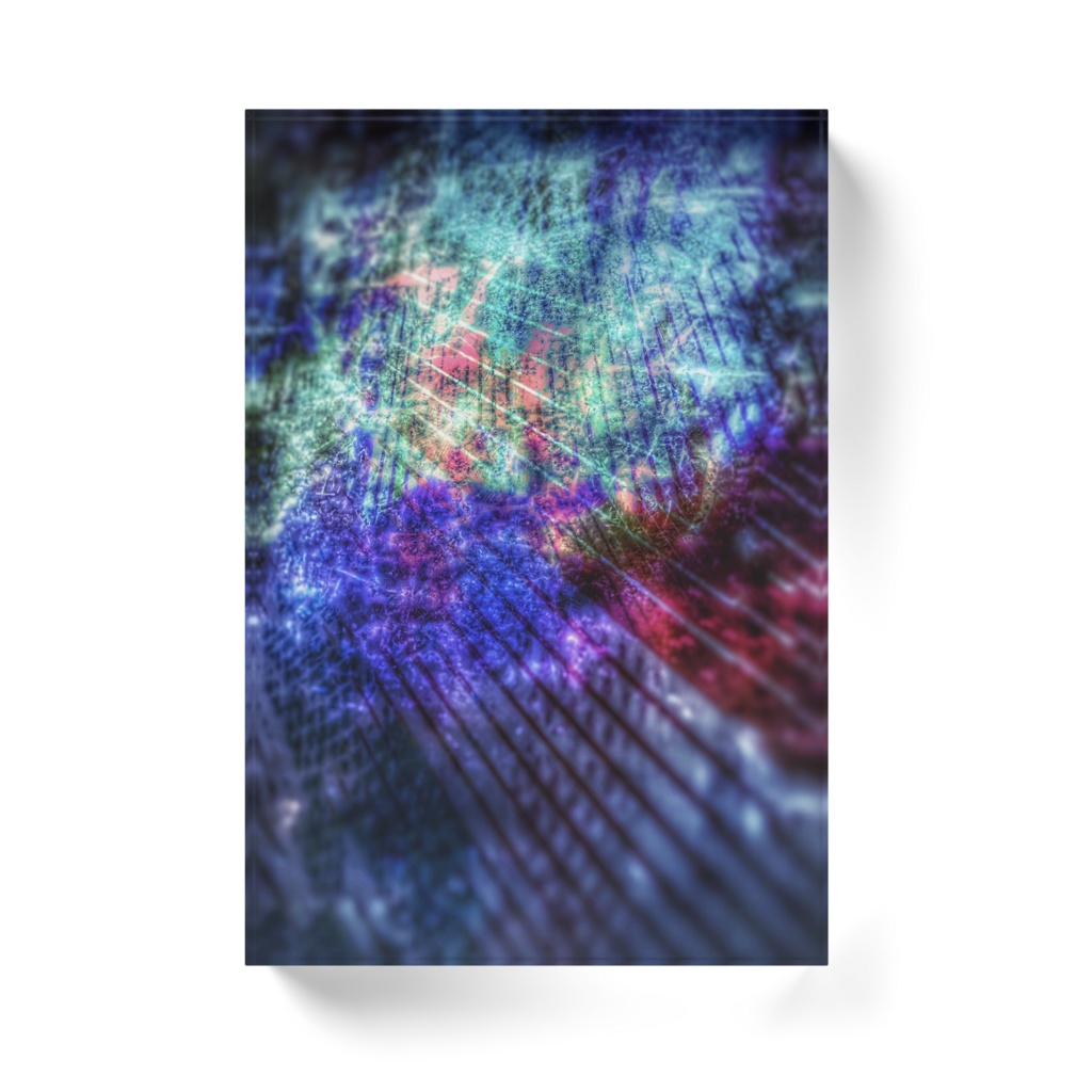 輝く絵柄のアクリルブロック