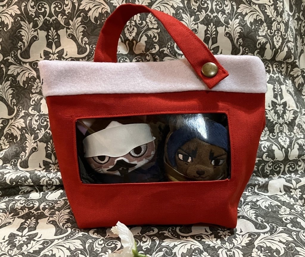 お出かけ窓付きフォゼバッグ　ふたり用　サンタバッグ